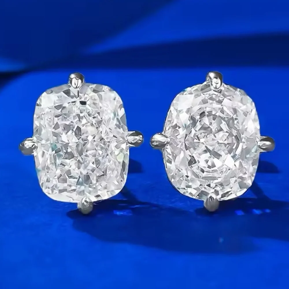 18k 2ct Radiant Studs - Picture 4 of 14